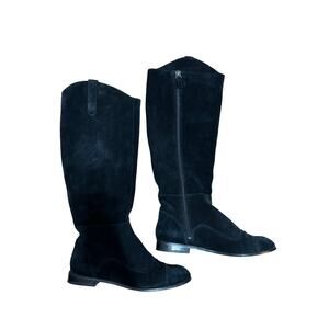 Wythe NY ray black suede knee high‎ boots size 38